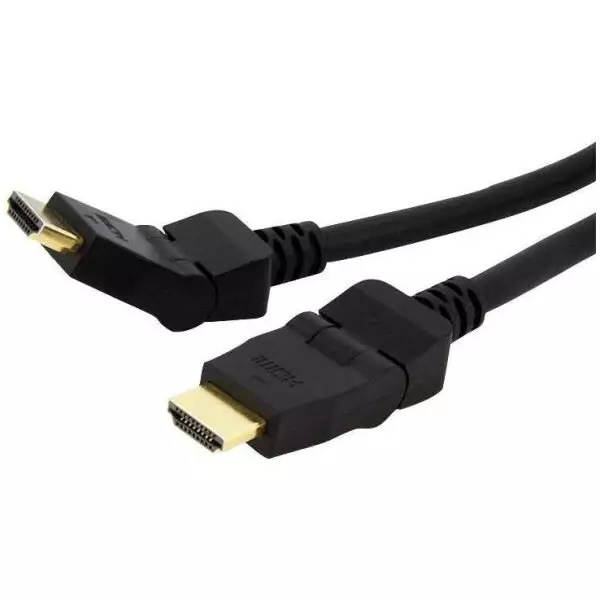 1.5 Meter Swivel type HDMI to HDMI Cable v1.4 - Gold Plated, High Speed, Supports up to 4K (3840 x 2160) resolutions, 3D, Ethernet Channel