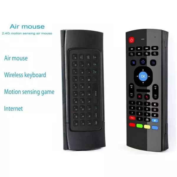 MX3 2.4G Wireless Six Axis Gyroscope Keyboard IR Remote Control Air Mouse with IR Learning (Learn ANY Remote onto this remote)