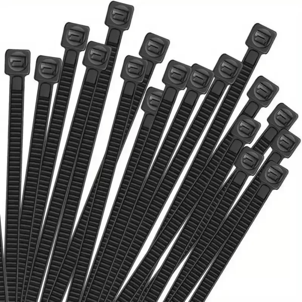 100 Pack Cable Ties | Various Lengths | Black or White