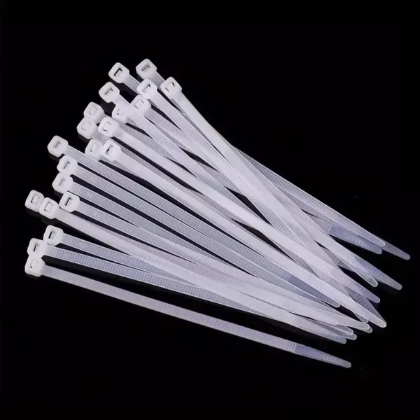 100 Pack Cable Ties | Various Lengths | Black or White