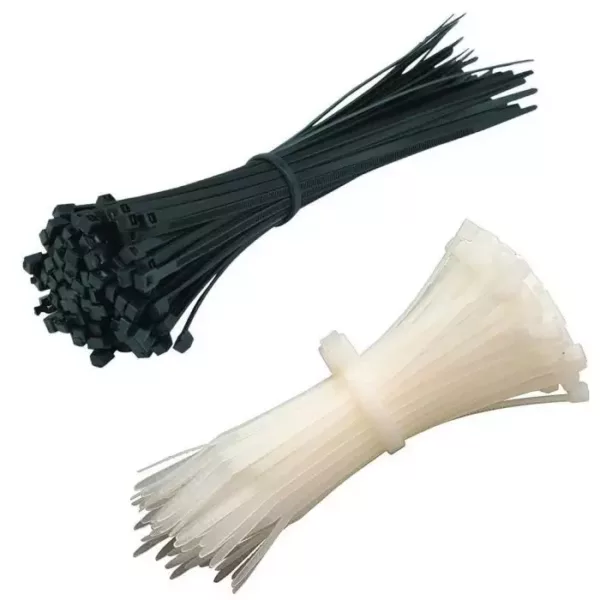 100 Pack Cable Ties | Various Lengths | Black or White