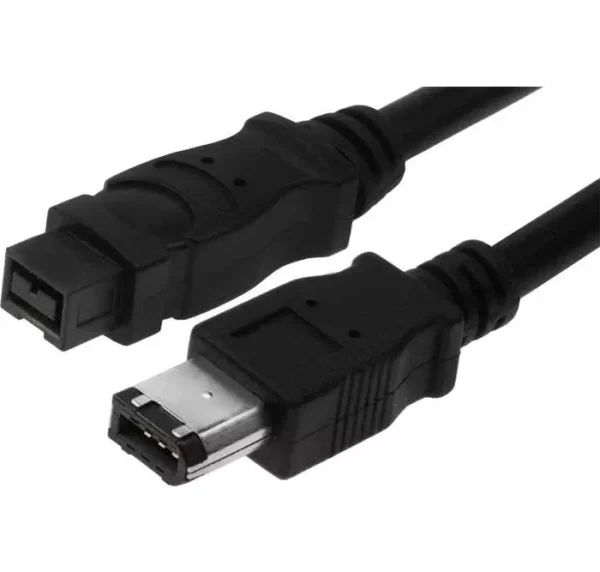 1.8 Meter Bilingual Firewire 800 / Firewire 400 9 pin to 6 pin cable - Black