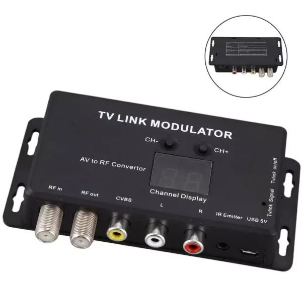 RF TVLink Modulator - AV to RF Converter with IR Extender