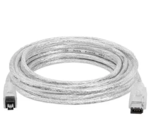 1 Meter - 4 Pin to 6 Pin FireWire 400 / IEEE-1394 / iLink DV Cable - Black