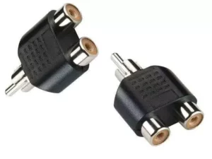 RCA Audio / Video Splitter Adapter (Y-Splitter) (RCA Male to 2 RCA Female)