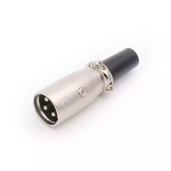 3 Pin XLR Male Connector | Solder-on Connector | Metal with Black Sleeve