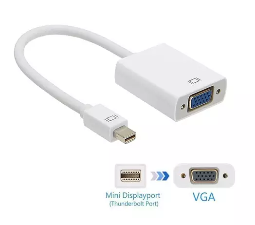 Male Mini DisplayPort to VGA Female Adapter FullHD 1080p