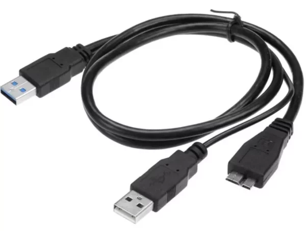 60cm Micro USB 3.0 Y-type SuperSpeed cable | USB Additional Power Connector