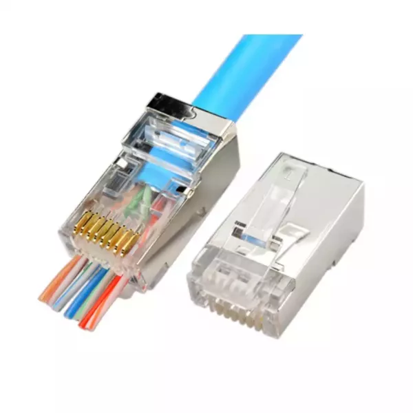 Shielded eZ RJ45 CAT6/CAT7 Network Connector | Push Through Crimp with External Ground - Image 2