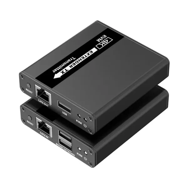 4K UltraHD 70 Meter HDR HDMI KVM Extender over CAT6 with Zero Latency | HDMI Loop-out | 3.5mm Audio