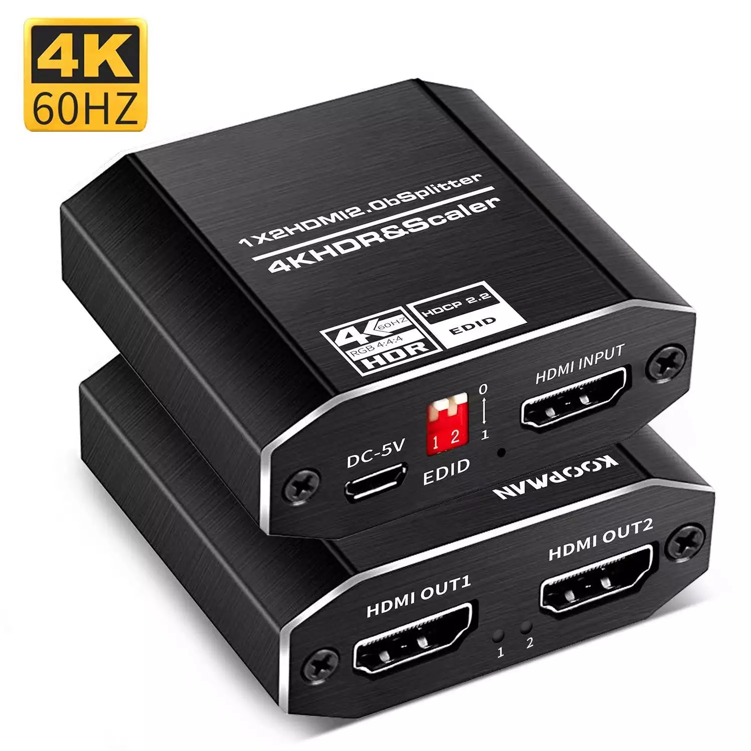 2-Port HDMI Splitter (1x2) 4K w/ Scaler - HDMI® Splitters, Audio-Video  Products