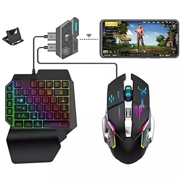 4 in 1 Mobile Game Controller Set | Keyboard and Mouse for Smartphone