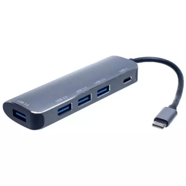 5-Port USB 3.1 Type C Hub with 4x USB 3.0 Ports and 1x Passthrough USB C Port