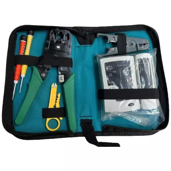 6-in-1 Networking Toolkit | Crimping Tool, RJ45 Tester, Screw Drivers, Strippers