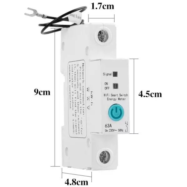 63A WIFI Smart Breaker with optional Energy Monitoring | Tuya or Ewelink