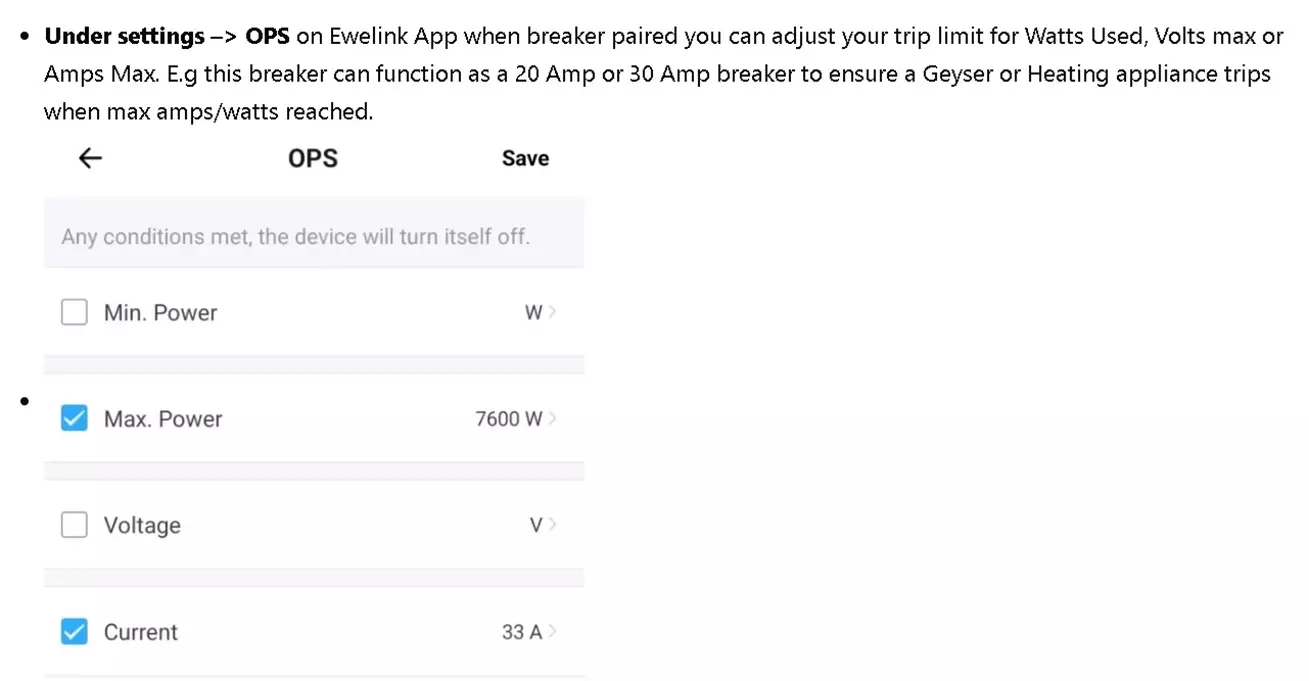 Up to 63A (variable Trip Limit) WIFI Smart Breaker with optional Energy Monitoring | Tuya or Ewelink