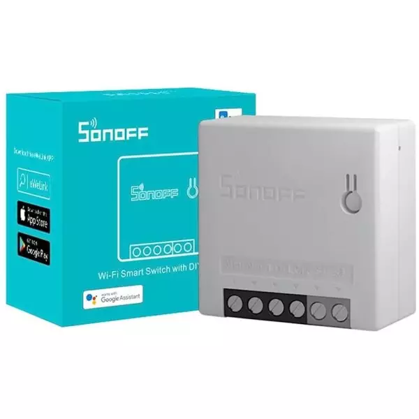 Dual Smart WIFI Switch 10A, 2200W | Sonoff Mini R2 | Control 2 Devices