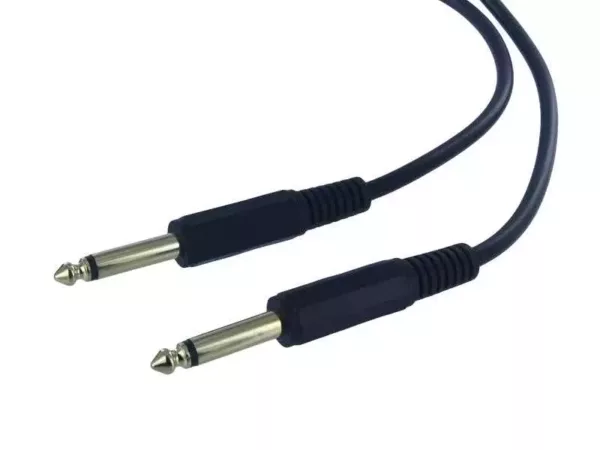 8 Meter 6.35mm Male Mono Jack to 6.35mm Male Mono Jack Microphone / Guitar Cable