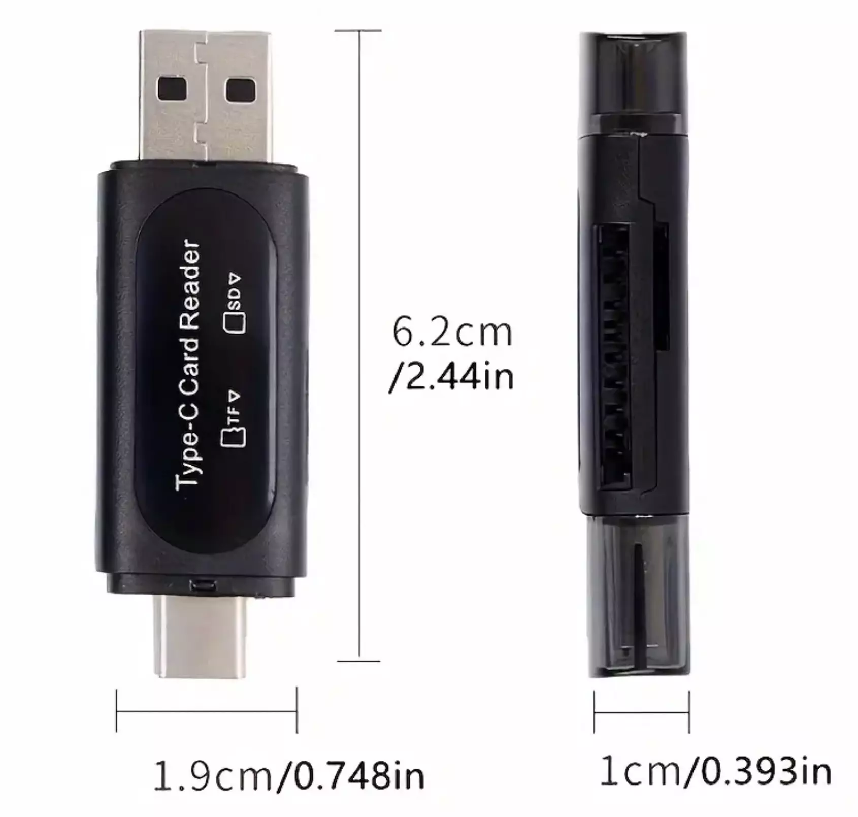 USB C / Micro USB or USB 3 | SD Card + MicroSD Card Reader | PC, Apple iPhone, MAC and Android Compatible