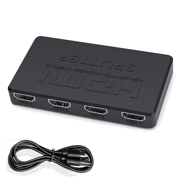 USB Powered 1×4 HDMI Splitter 4K x 2K Ultra HD (uHD) 60hz | Up to 120hz 1080p 4 Ports Output