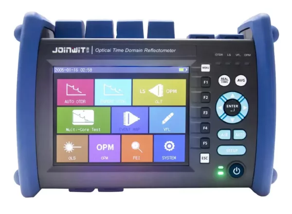 Fiber Optic OTDR Tester | JW3302E | Optical Time Domain Reflectometer | VFL, LS, OLS, OPM, FE1 Testing | Rechargeable Lithium Battery