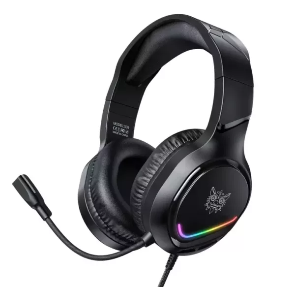 Digital USB or 3.5mm Analogue Gaming Headset | Onikuma X31 with RGB / LED Lights