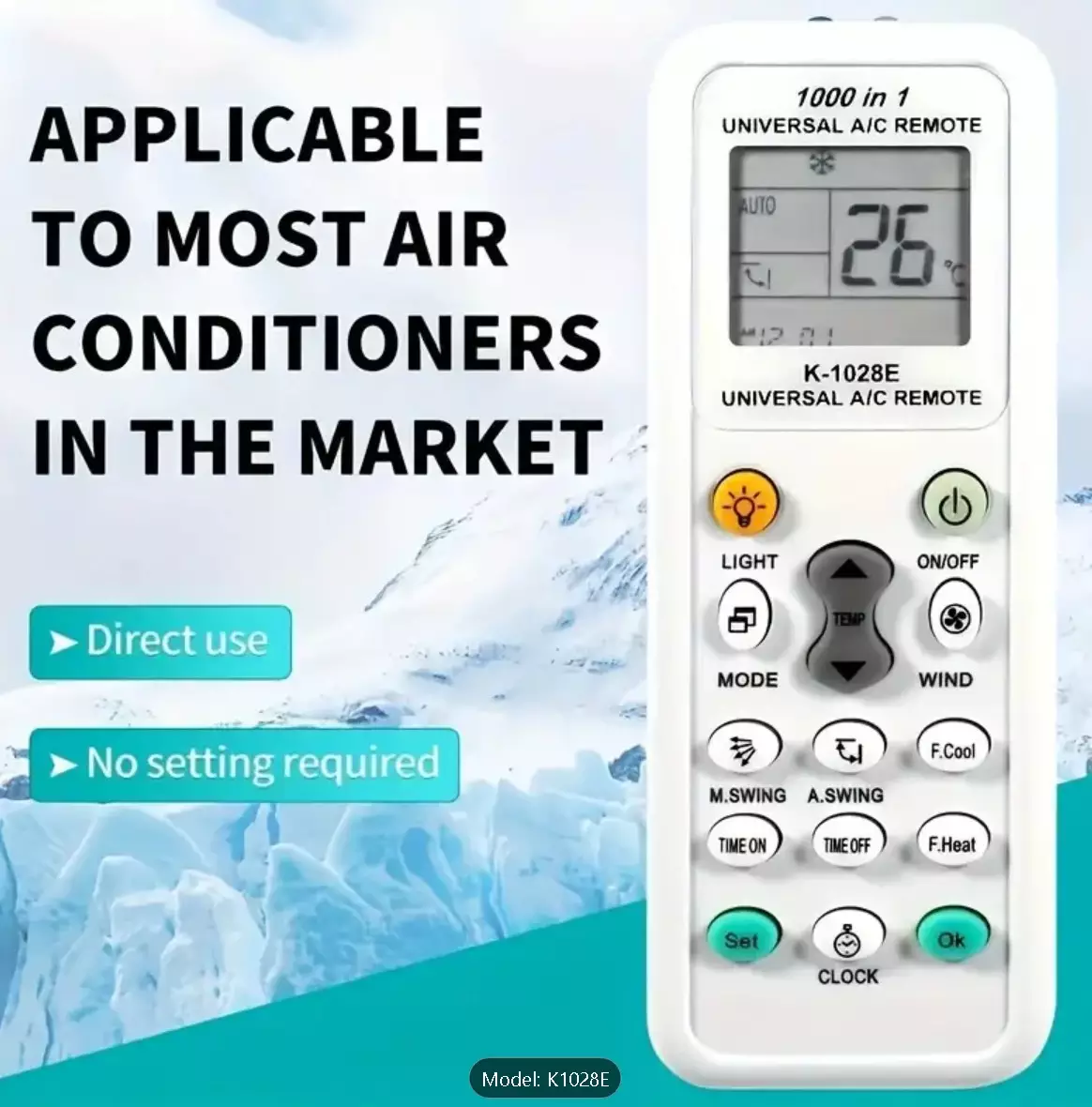 Universal Aircon Remote Control | Compatible With 100s of Brands | IR Scanning | Samsung, Midea, SirAir, Alaska