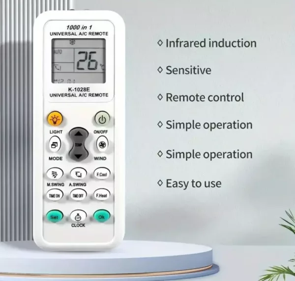 Universal Aircon Remote Control | Compatible With 100s of Brands | IR Scanning | Samsung, Midea, SirAir, Alaska