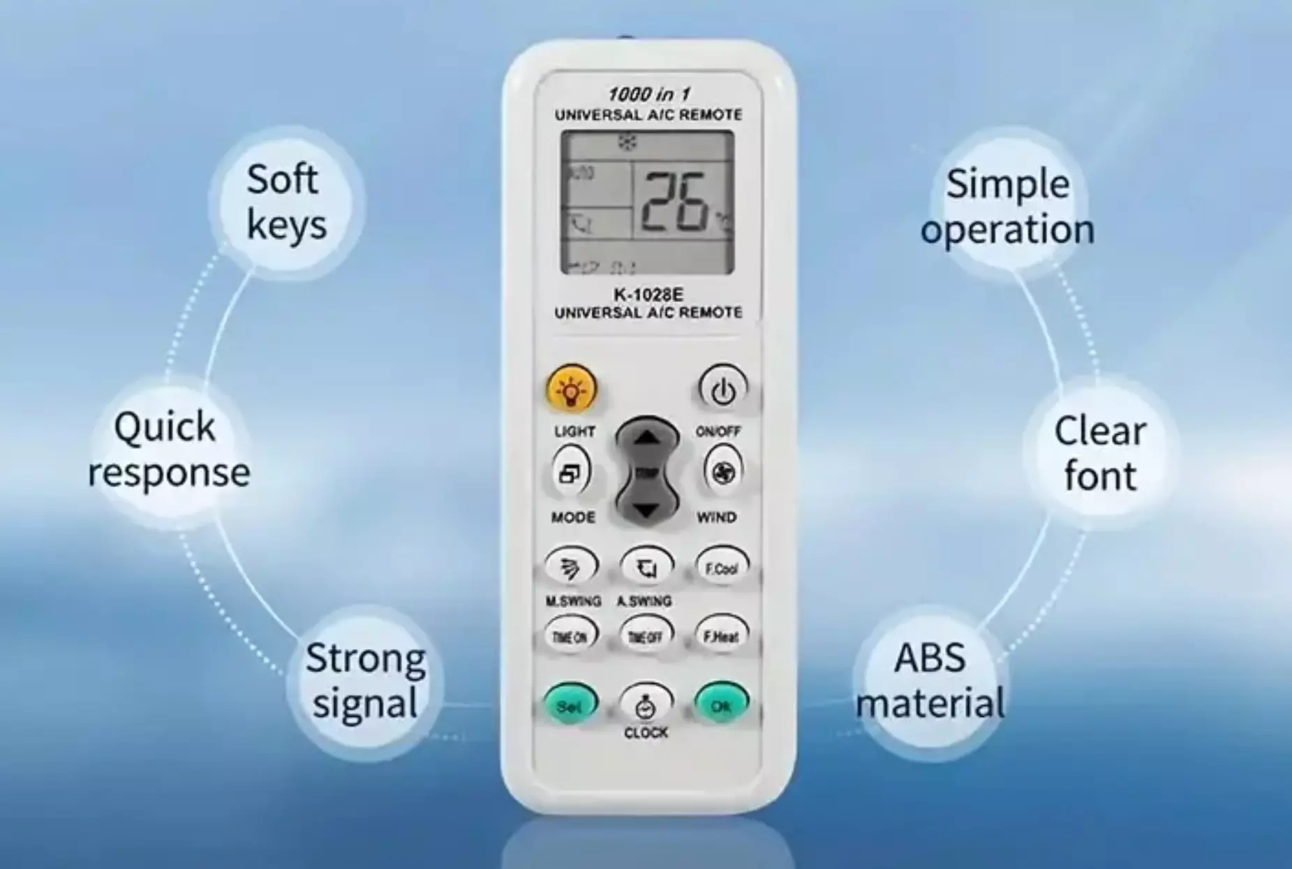 Universal Aircon Remote Control | Compatible With 100s of Brands | IR Scanning | Samsung, Midea, SirAir, Alaska